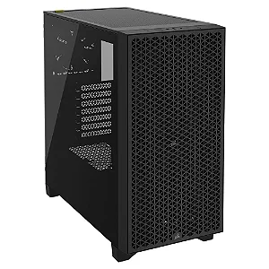Gabinete Gamer Corsair 3000D Airflow, Mid-Tower, ATX, Lateral em Vidro Temperado, 2x FAN, Preto - CC-9011251-WW