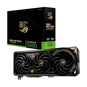 Placa de Vídeo ASUS ROG NVIDIA GeForce RTX 5090 Edition 20, 32GB, GDDR7, PCI Express 5.0, Tela AMOLED, AURA SYNC ARGB - 90YV0NF3-M0NA00