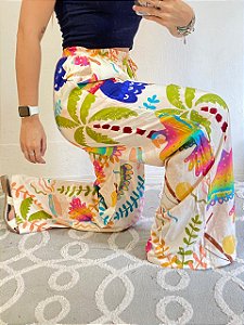 CALÇA PANTALONA ARARA POP (ESTAMPA COMEMORATIVA)