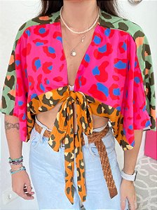 BLUSA AMARRAÇÕES ONÇA REMIX 3