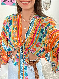 BLUSA AMARRAÇÕES PINEAPPLE