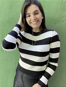 BLUSA TRICOT BASIC LISTRADA