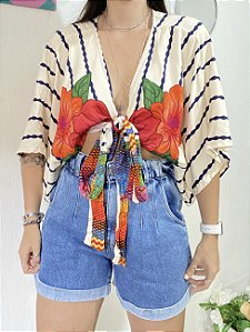 BLUSA AMARRAÇÕES SEJA FLOR
