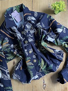 JAQUETA ESTAMPADA TROPICAL
