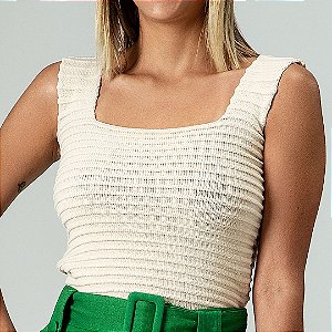 CROPPED ACRÍLICO (TOQUE MODAL) FRANZIDO