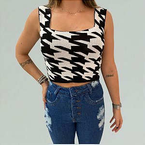 CROPPED GIO - PIED DE POULE