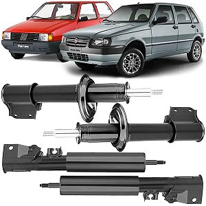 Kit 4 Amortecedores Fiat Uno Mille Após 1989 Original Nakata