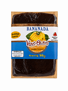 Bananada em barra sem açúcar 40g Vovó Olavo
