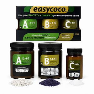 Kit EasyCoco A+B+C 2,27 kg – Fertilizante para Fibra de Coco