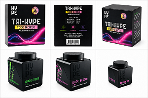 Kit Tri-Hype Todo o Ciclo – Grow 250ml + Bloom 250ml + Potências 20g