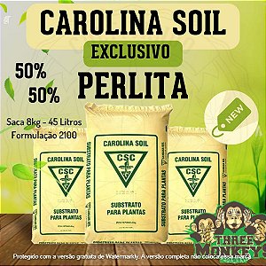 Substrato Carolina Soil 50% Turfa e 50% Perlita 45 L (8 kg)