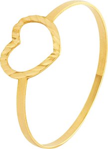 Anel coração vazado Ouro 18K 750