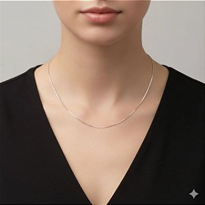 CORRENTE FEMININA VENEZIANA COM 45 CM DE COMPRIMENTO OURO 18K.