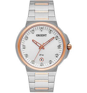 Relógio Orient Feminino FTSS1103 S1SR Caixa e Pulseira Mista.