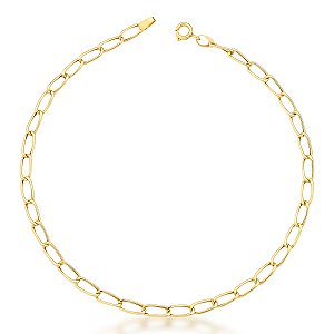 PULSEIRA ELOS IGUAIS OCA MASCULINA COM 21 CM DE COMPRIMENTO OURO 18K.