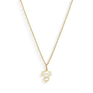 GARGANTILHA MENINA COM 45CM DE COMPRIMENTO OURO 18K