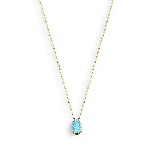 GARGANTILHA GOTA CITRINO GEMA NATURAL 45CM DE COMPRIMENTO OURO 18K.