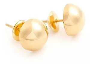 BRINCO MEIA BOLA 5MM OURO 18K.