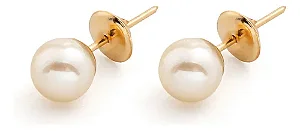 BRINCO DE PÉROLAS 6MM OURO 18K.