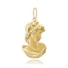 PINGENTE MADONA COM 1,5CM DE COMPRIMENTO OURO 18K.