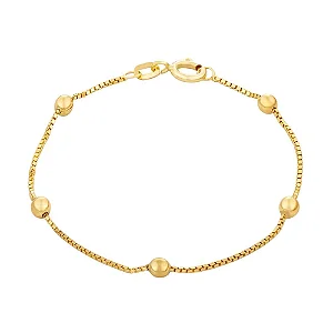 PULSEIRAS BOLAS COM 19CM DE COMPRIMENTO OURO 18K.
