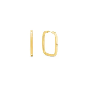 BRINCO DE ARGOLA QUADRADO OURO 18K.