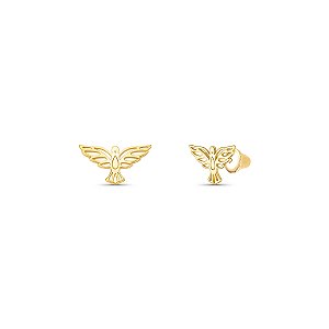 BRINCO ESPIRÍTO SANTO VAZADO MINI OURO 18K.