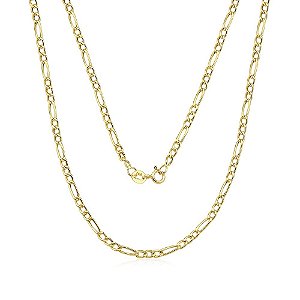 CORRENTE GROUMET 3 X 1 COM 60CM DE COMPRIMENTO OURO 18K.