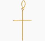 PINGENTE CRUZ PALITO 3,5CM OURO 18K.
