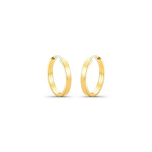 BRINCO ARGOLA QUADRADO 1,5CM OURO 18K.
