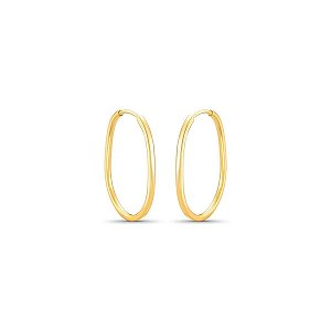 BRINCO ARGOLA OVAL 1,5CM OURO 18K.