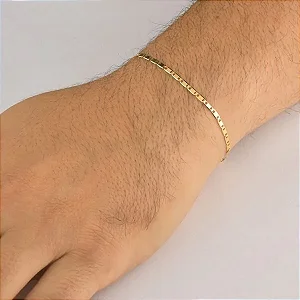 Pulseira Piastrine 19cm Ouro 18k.