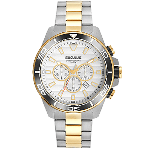 Relógio Seculus 44076GPSVBA5. Outilet.