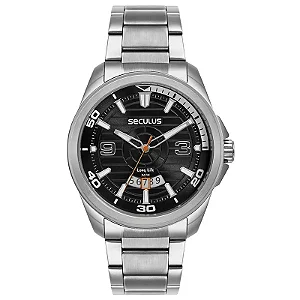 Relógio Seculus 77240G0SVNA1. Outilet.