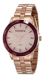 Relógio Mondaine Feminino Redondo Rose Gold 53710lpmvre3