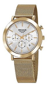 Relógios Seculus UNISEX Redondo DOURADO 23660gpsvda2