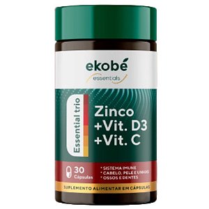 Vitaminas C, D e Zinco 30 cáps - Ekobé