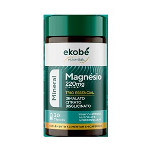 Magnésios, Dimalato, Citrato, Bisglicinato, 30 cáps 220 mg na dose - Ekobé