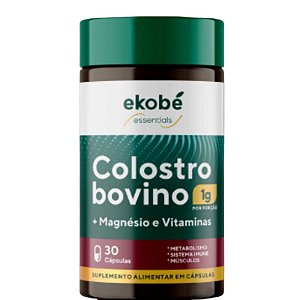 Colostro Bovino 1gr na dose + Magnésio e Vitaminas 30 cáps- Ekobé
