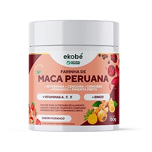 Farinha de Maca Peruana Ekobé Beterraba Sabor Morango 150g