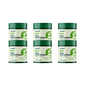 Kit 6 Ora Pro Nóbis em Pó Ekobé Vegano Abacaxi com Hortelã 150g