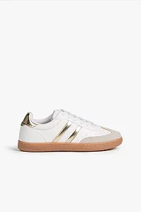 Tênis Feminino Casual com Camurça Esportivo Cadarço