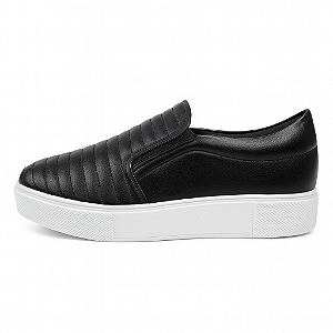 Tênis Slip On Feminino Casual Napa Preto  Krikos