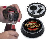 10UNID ABRIDORES DE GARRAFA FORMATO TAMPINHA COM IMA PRETO - 4X0