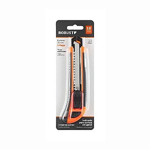 Estilete Largo Cabo Emborrachado, 5 Lâminas 18MM - ROBUST