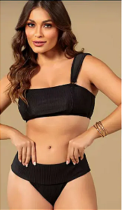 Biquini Liso Canelado com Bojo - Sol e Agua