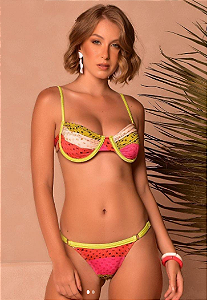 Biquini Estampado Com Bojo - Sol e Agua