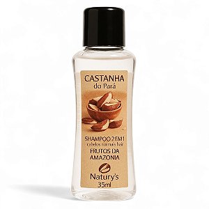 Kit 100 Shampoo 2 em 1 Castanha do Pará Frasco 35ml Naturys