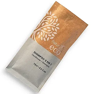 Kit 1000 Shampoo 2 em 1  Sachê 15ml Ecológico Sustentavel