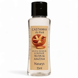 Kit 200 Mousse de Banho Castanha do Pará Frasco 35ml Naturys